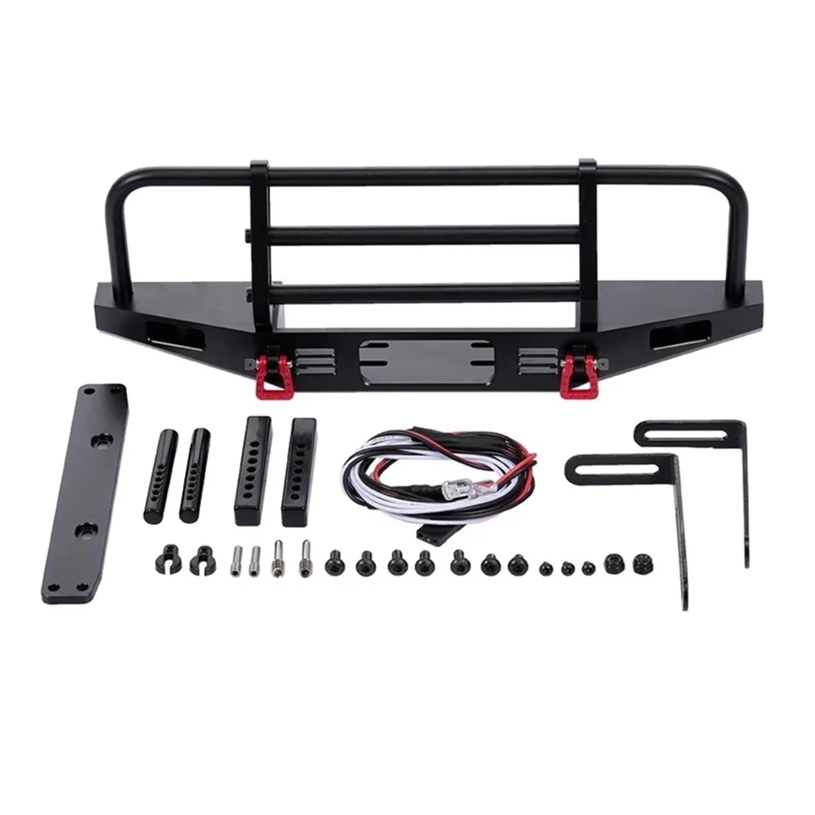 Per Traxxas Per TRX4 Per Defender Per Axial Per SCX10 II 90046 1/10 In Metallo Regolabile Paraurti Anteriore RC Crawler Automobili Aggiornamenti Accessori