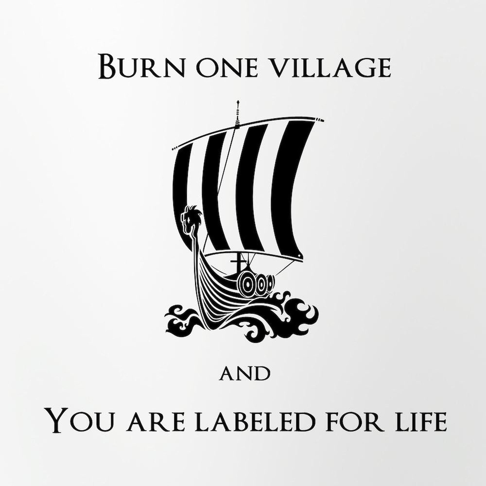 CafePress Viking Burn One Village Pint Glass, 16 oz. Drinking Glass