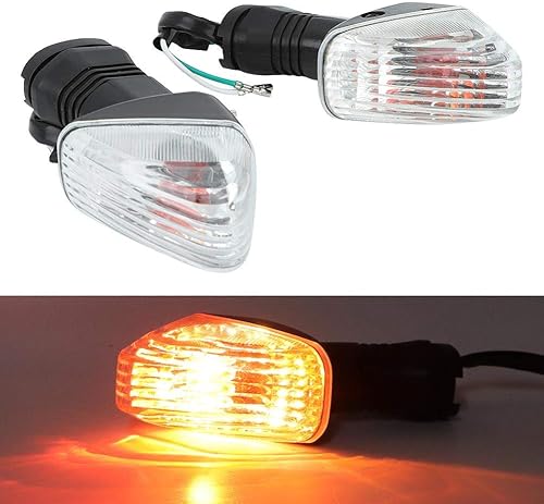 Akozon Luz de señal de giro 2 unids motocicleta modificación accesorios lámpara de señal de giro para KAWASAKI NINJA ZX-6R 636 600 ZX-6RR KLE 500