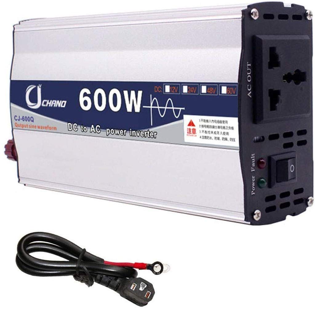 WGE Inversor De Onda Sinusoidal Pura DC 12V / 24V / 48V / 60V / 72V A AC 220-230V Inversor De Potencia De Alta Eficiencia 600W-6000W,600w,12V