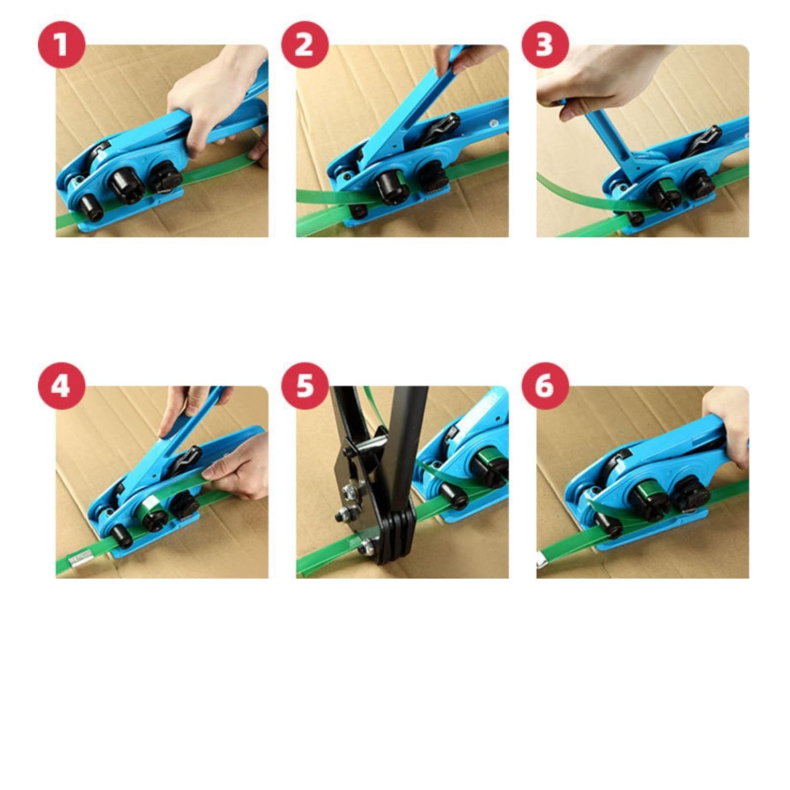 Tendi con Taglierina Robusto Antiscivolo, Kit Nastro in PET, per Spedizioni, Magazzinieri, Verde
