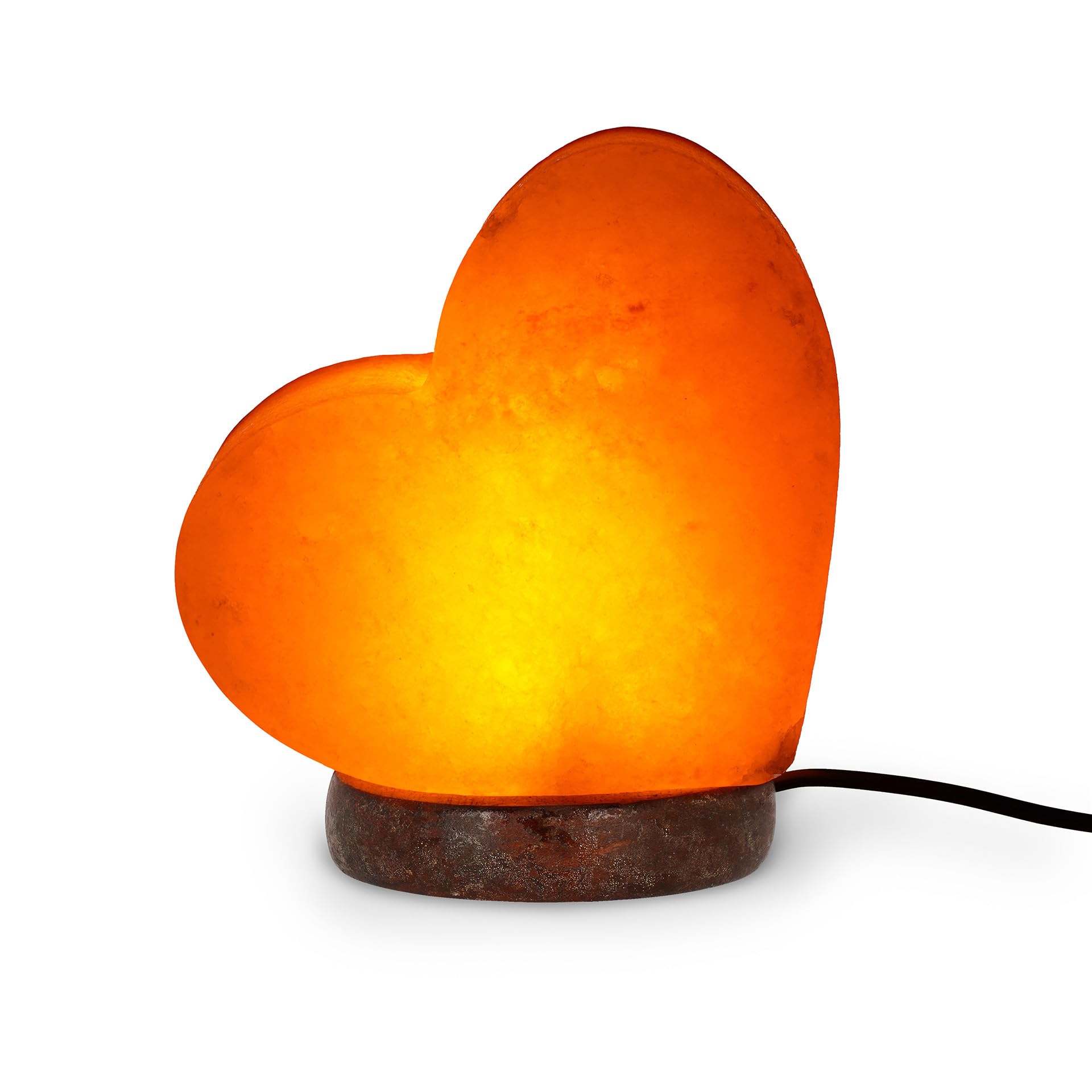 Legami - Lampa solna, terapia kolorami, w kształcie serca, efekt świetlny, ciepłe białe światło, 100% naturalna sól himalajska, Salt Range Pakistan, 11 x 12 x 7,5 cm