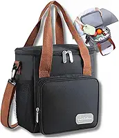 Bolsa Térmica Para Marmita Lancheira Escolar Trabalho Academia Fitness Masculina Feminina Com Alça Ajustável 12L (Preto)