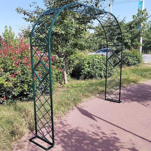 Metal Garden Arch Trellis - Outdoor Wedding Decoration, White Rose Arbor Pergola for Climbing Plants, Durable & Stylish Garden Arbors (W 86 x H 91 in)