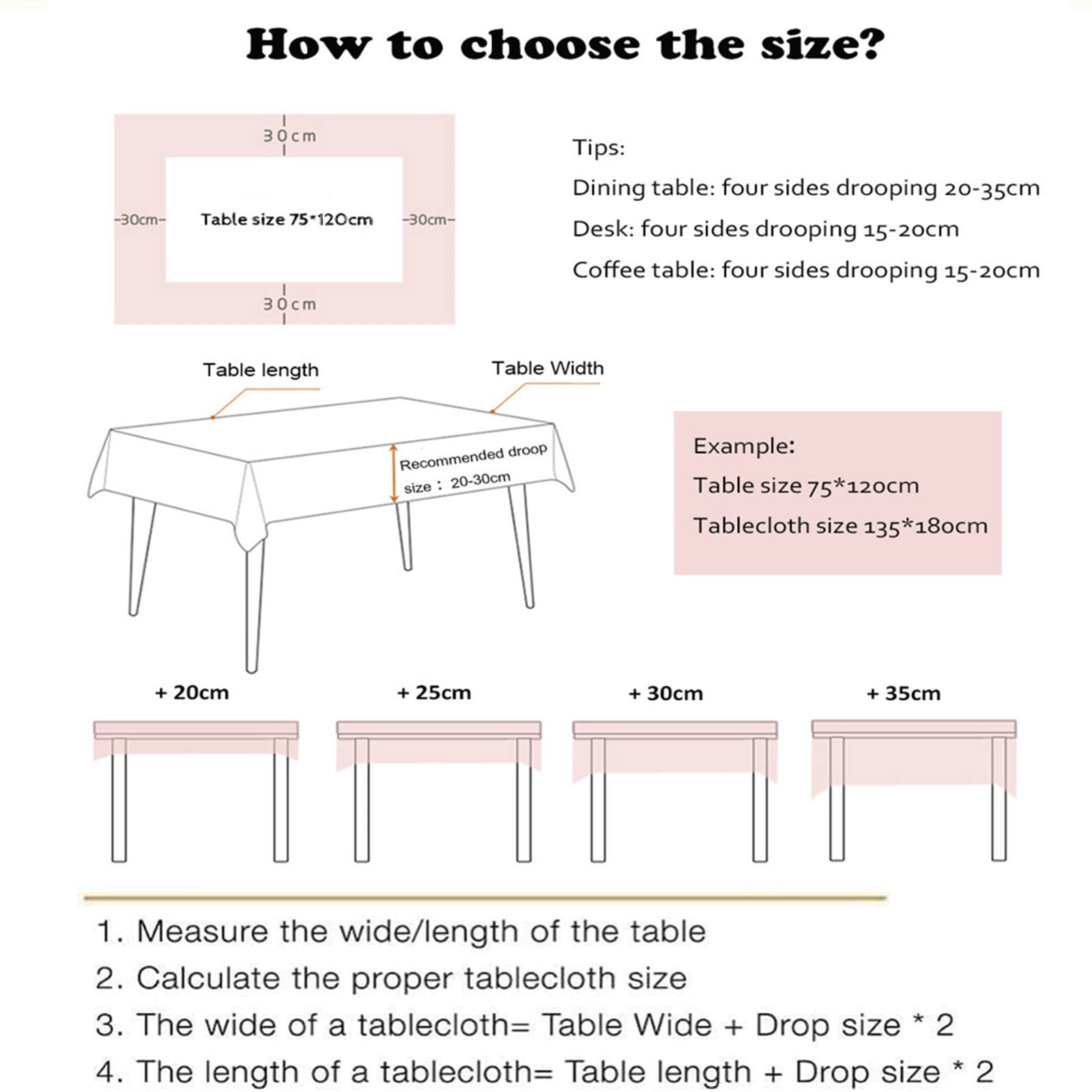 Chickwin PVC Tischdecke Wasserdicht – Fleckenresistent, Für Innen & Außen, 140x180 Cm