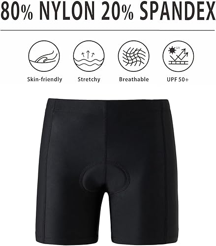 Miniatura 4 de Pantalones cortos de ciclismo acolchados para niñas, pantalones de ciclismo con acolchado 3D para niños