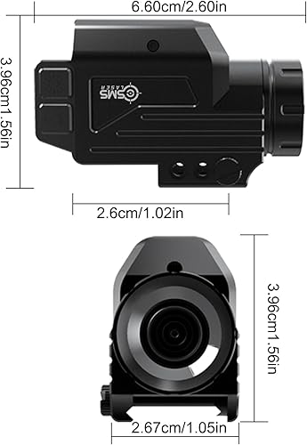 Miniatura 6 de Combo de luz láser de 1000 lúmenes para pistola con función estroboscópica, láser rojo y linterna táctica para rieles Picatinny estándar, combo