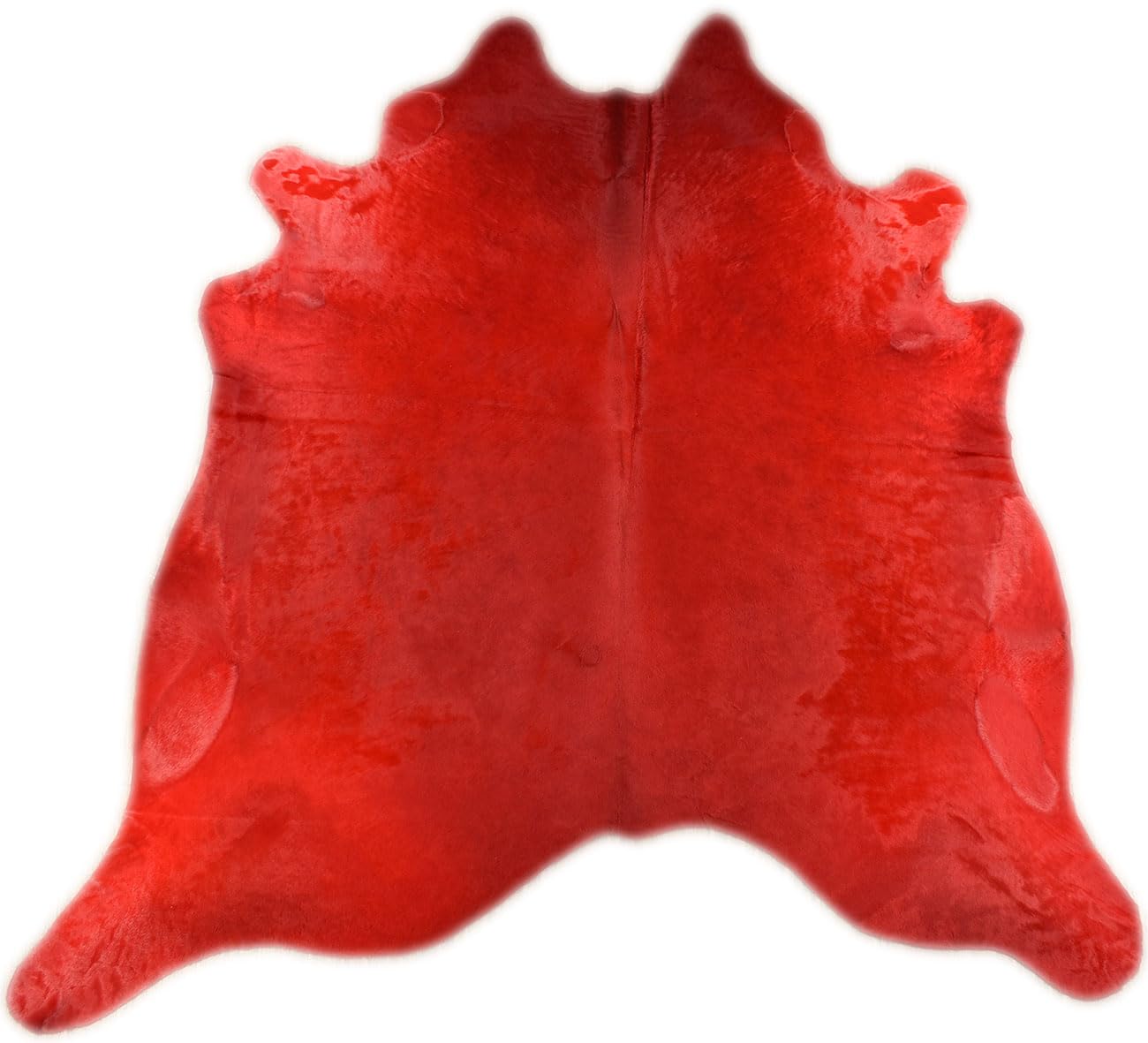 KUHFELL ROT GEFÄRBT ca. 200 x 210 cm Rinder Fell Teppich
