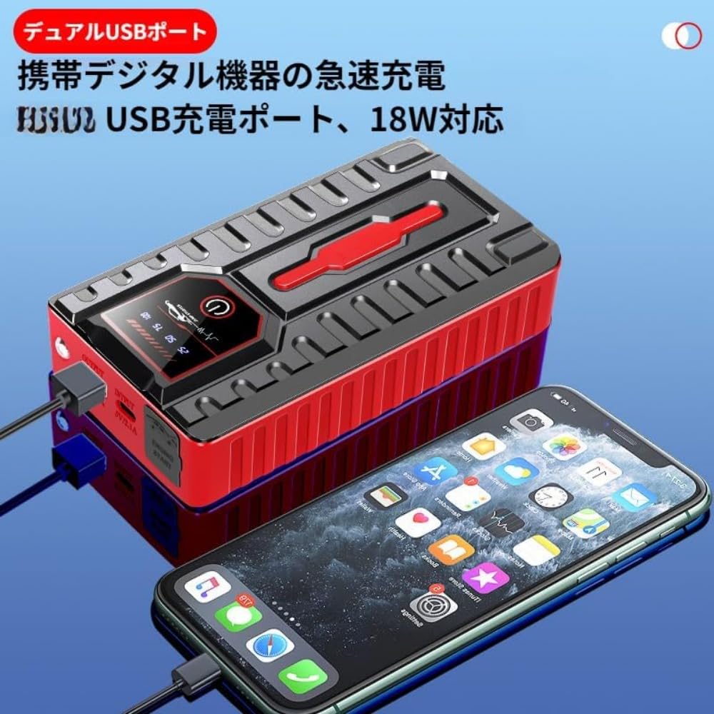 【M2678-87-61】ジャンプスターター 12V車用 21800mAh大容量 Amazon | Jamnutジャンプスターター 12v 49800mAh大容量 ·収納ケース