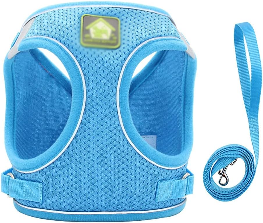 Dog Sling Summer Pet Adjustable Reflective Vest Walking Dog Polyester Mesh Strap Small and Medium-Sized Dogs (B X)