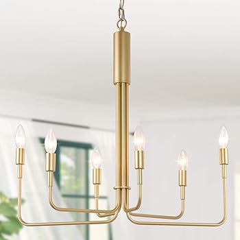 brushed gold dining room chandelier