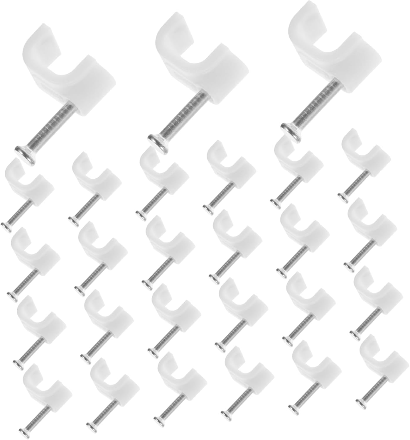 DOITOOL 5sets Cable Tacks Nails Black Cable Clips Adhesive Wall Wire Clips for Ethernet 300pcs*5