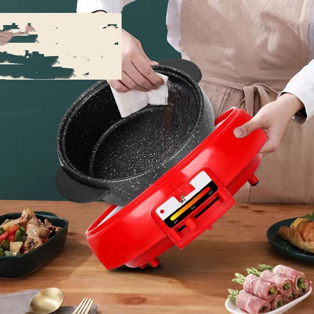 Wheat Rice Stone Hot Barbecue Meat Integrated Multi-functional Household Electric Wok Cooking
