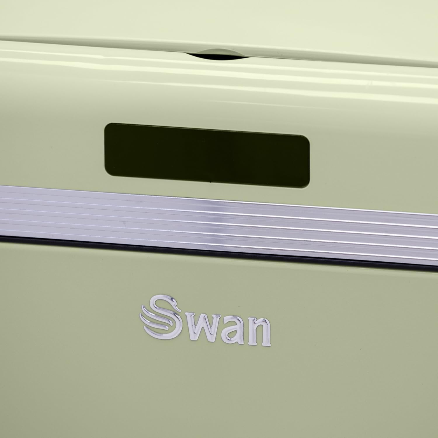 Swan Retro Cubo de Basura Cocina Automático, Sensor de Movimiento, 45 Litros, Metálico, Papelera Inteligente de Reciclaje Gran Capacidad, Diseño Vintage, Verde