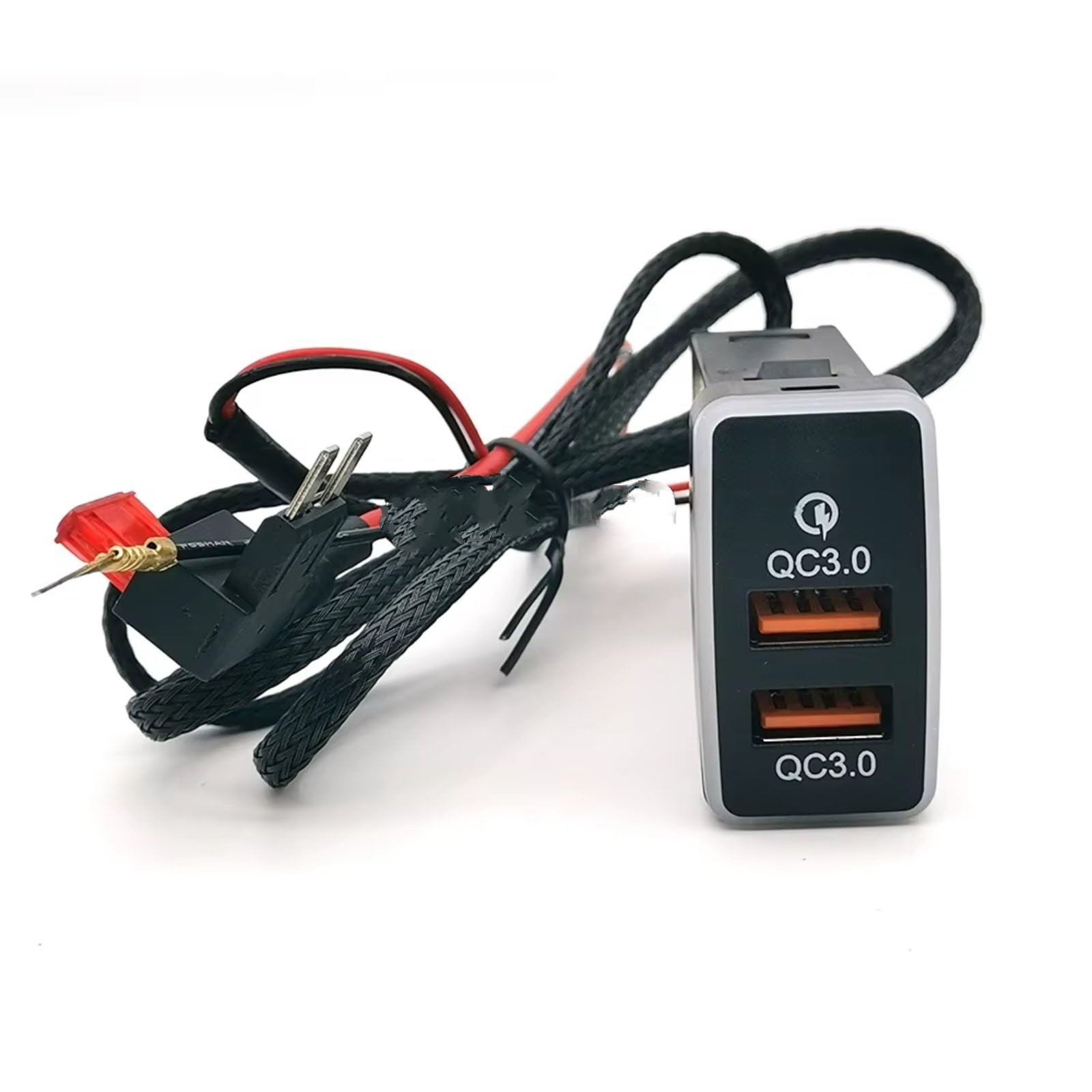 Consola USB Compatible Con Toyota Para Fj Cruiser Para Prado Para Lc120 Coche Cargador Adaptador Transferencia Datos Interfaz Dual QC3.0 Puerto USB