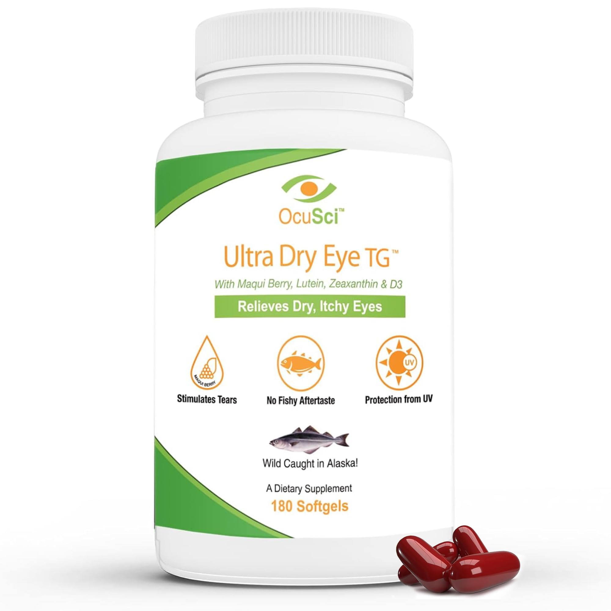Formulated to Help Relieve Dry, Itchy Eyes - 1700mg Triglyceride Omega-3 + EPA & DHA, Lutein,Zeaxanthin, B12, D3-60 Servings (Ultra Dry Eye, UDETG - 2 Month) — Amazon image 8