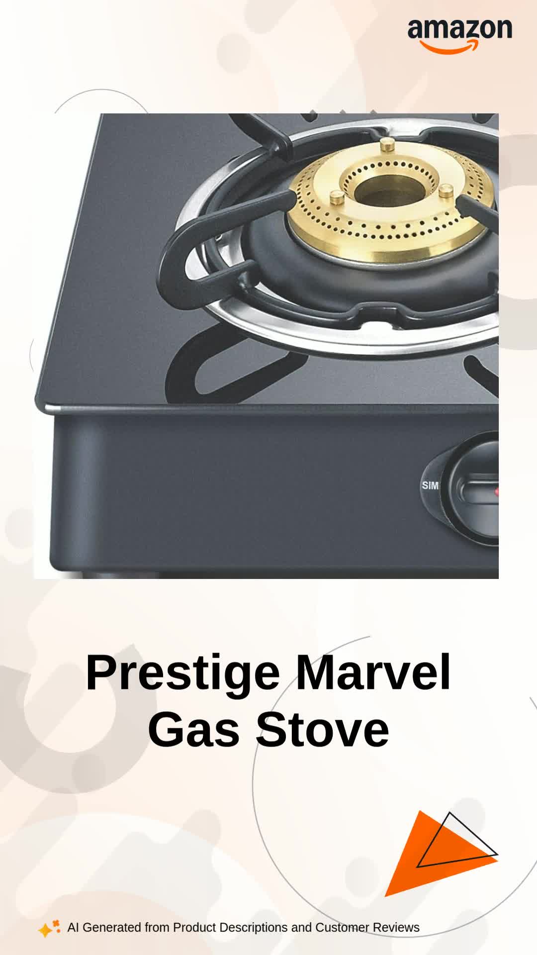 洋楽 prestige Prestige Marvel Glass Top 2 Burner Gas Stove, Manual Ignition