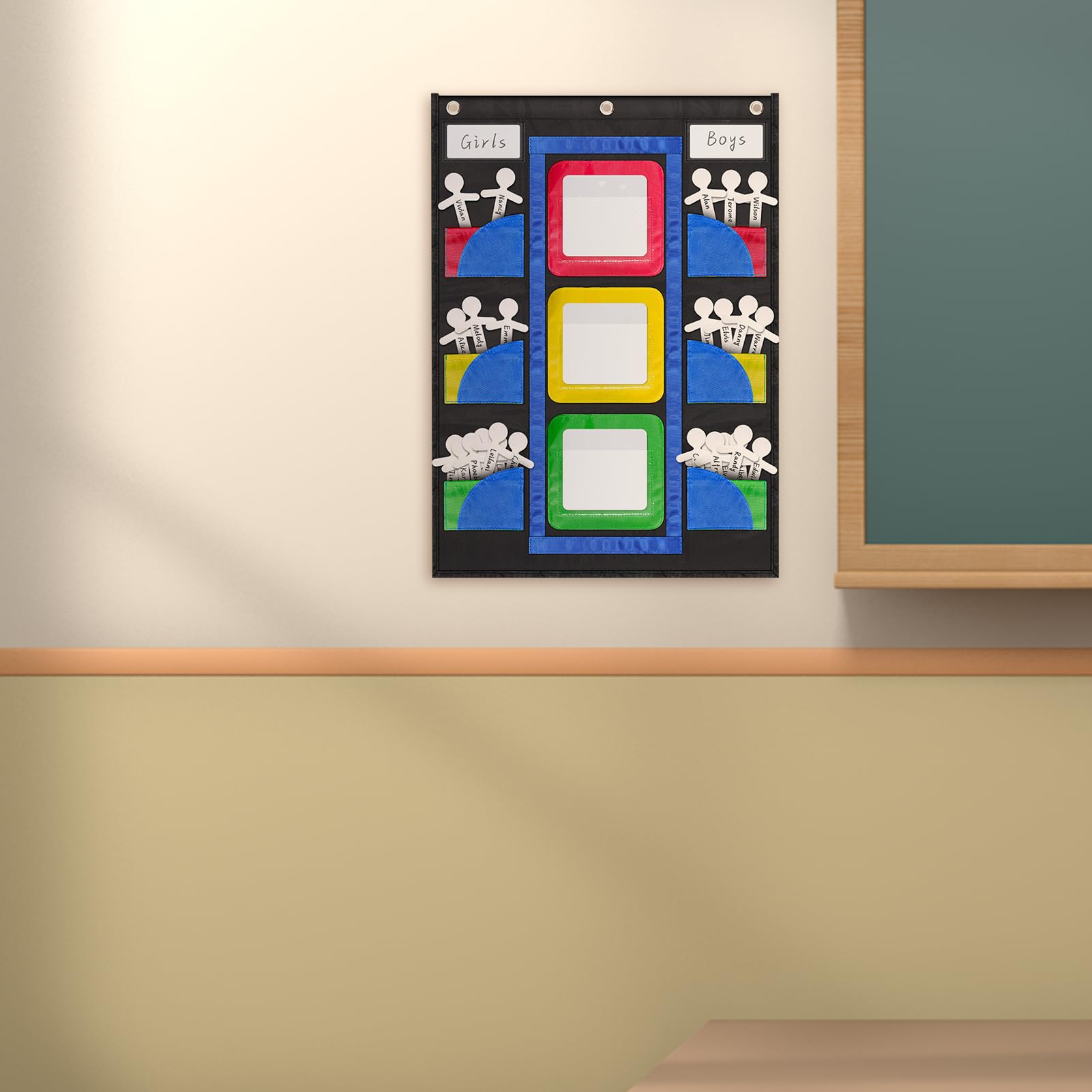 Tableau De Comportement Feu Tricolore - Outil De Gestion Pour Enseignants Et Parents, Avec Stickers, 66x48 Cm