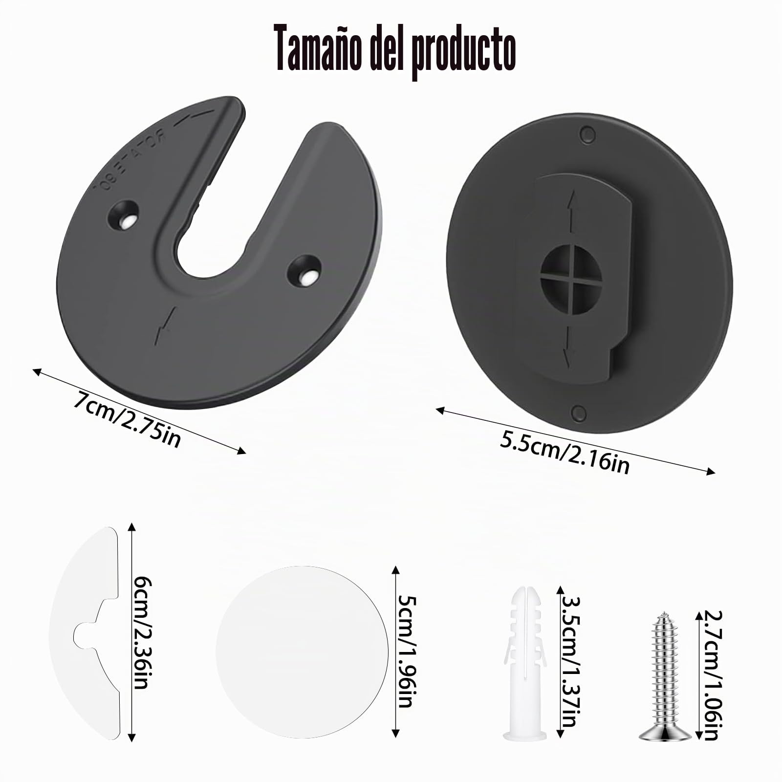 2 soportes de pared para tableta, rotación de 90°, soporte universal con adhesivo y tornillos, soporte de pared ajustable para tableta, smartphone y lector electrónico, compatible con iPad