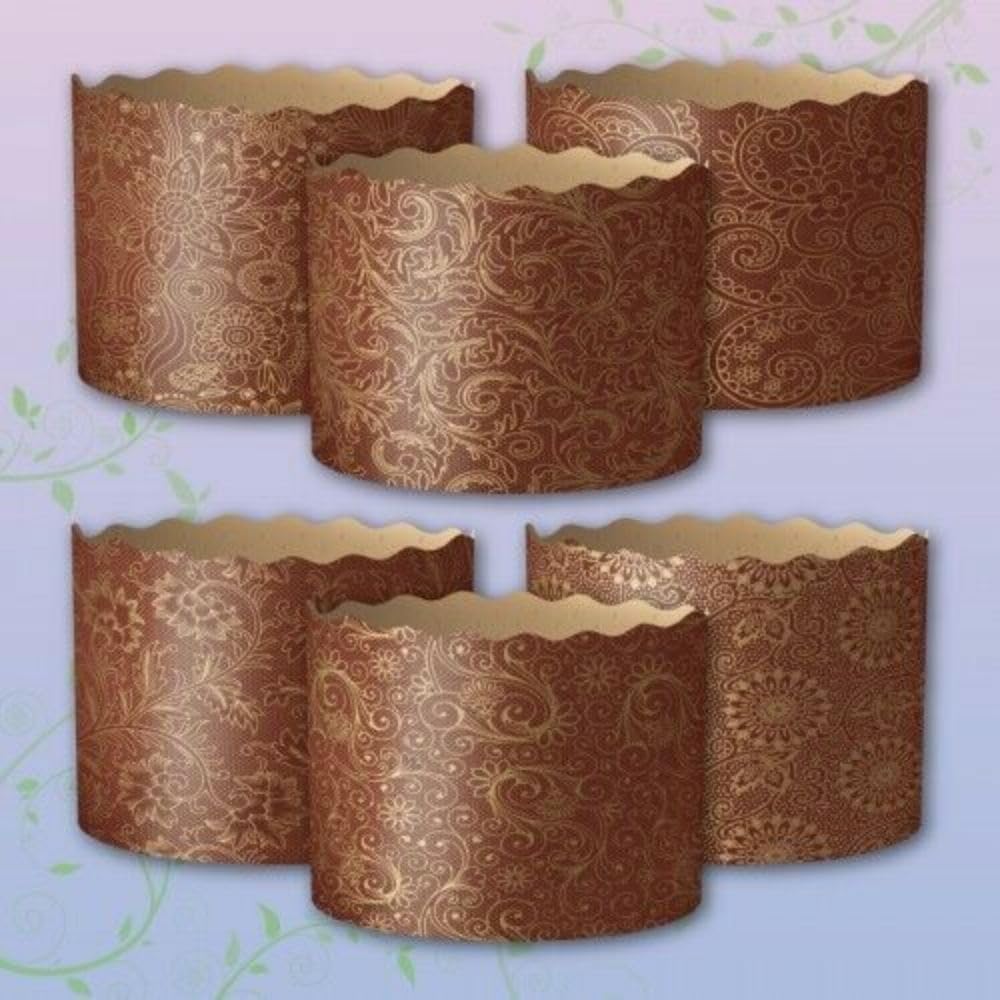 Set 6 Parchment Baking Paper Molds Paska Panettone Cake Italian (70x65mm 2.75"x2.5" 3.5oz 100g)
