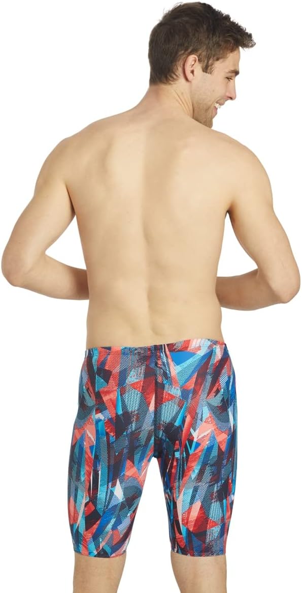 Sporti Boys' Swim Jammers - Youth Competitive Printed Pattern Swim Racing Swimming Shorts Swimsuit Trunks Chlorine Resistant