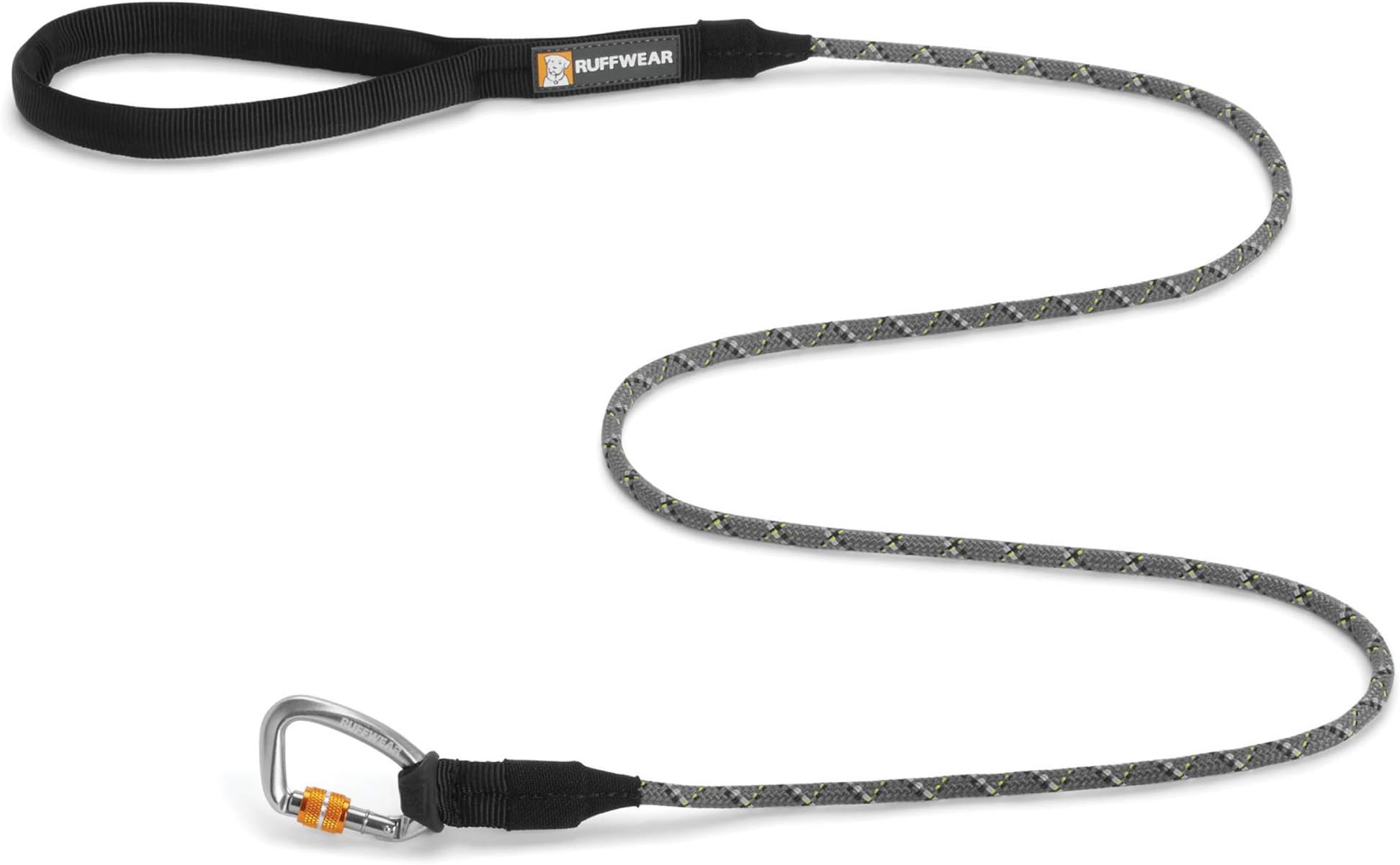 Ruffwear, Knot-a-Leash Dog Leash, Reflective Rope Lead with Carabiner, Granite Gray, Small
