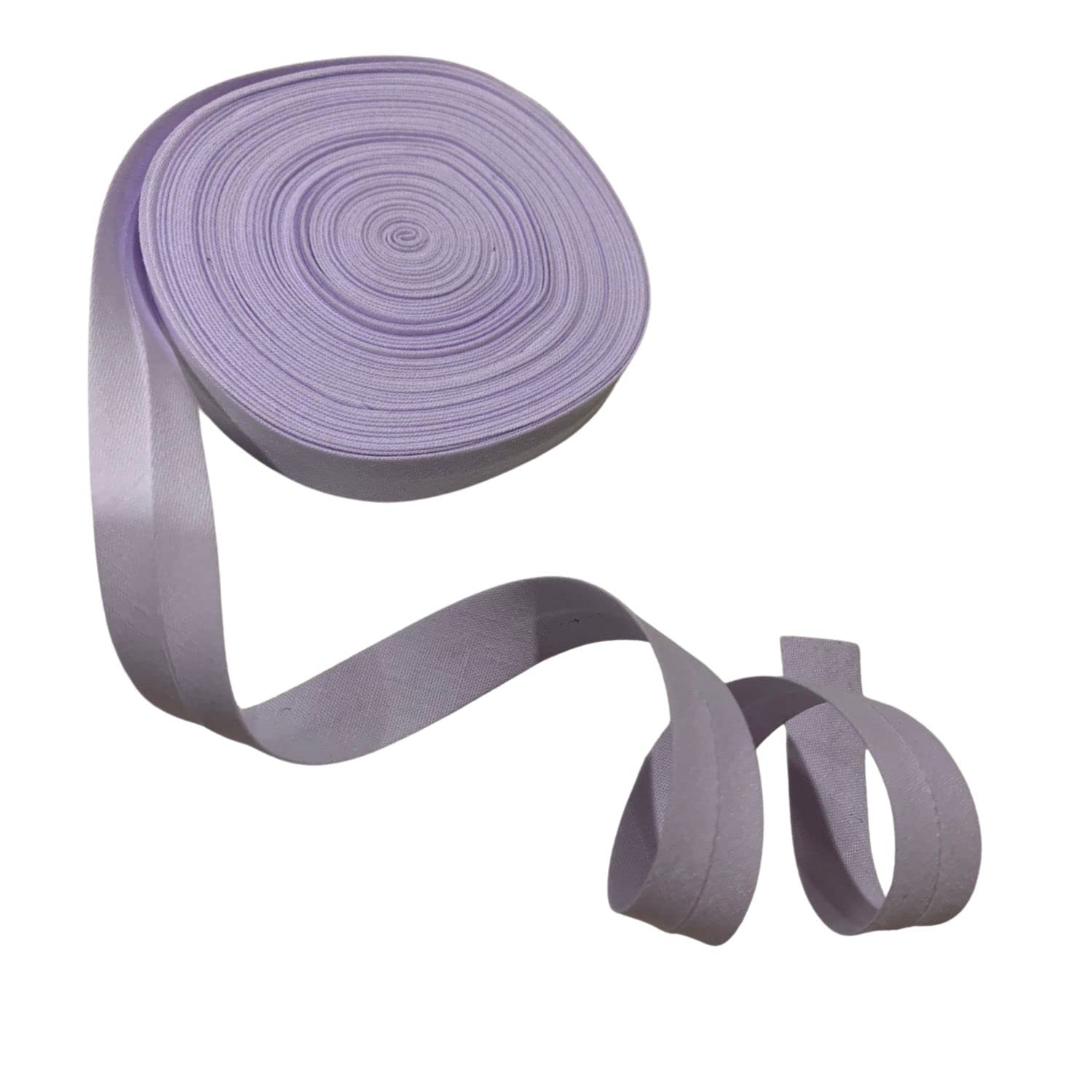 Bias Tape Single Fold 1/2 Inch X 10 Yard Polyester for Sewing Craft Binding Tape Hemming Sewing Seaming Piping Quilting Clothing Accessories Wrapping Crafts Cord Trim (White)