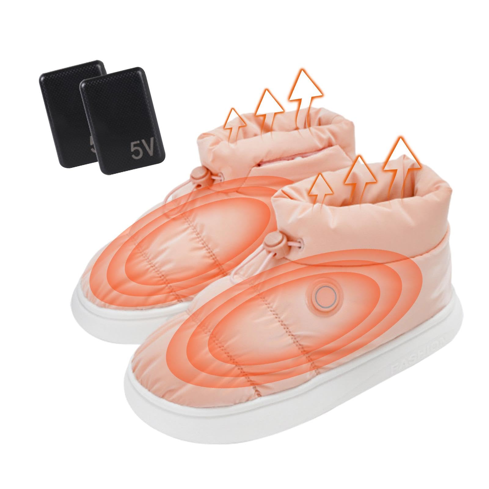 Calzado térmico recargable para hombre, zapatos calefactables portátiles para invierno