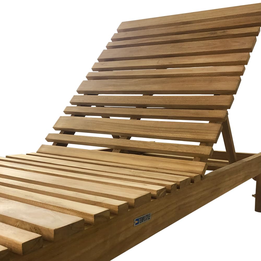 Lettino Prendisole con Schienale Regolabile in Legno Teak Elafonisi (Elafonisi)