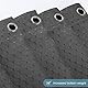 Furlinic Duschvorhang 180x200 in Badezimmer Schwerer Vorhang für Badewanne und Dusche Textile Vorhänge aus Waffeln Stoff Wasserdicht Anti-schimmel Waschbar mit 12 Duschringe Dunkelgrau.