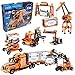 Produktbild CaDA 10in1 Hafen-Set (Truck, Hänger, Gabelstapler, Lader, Kräne, Container UVM!), 634 Teile (kompatibel z.B. mit Lego Technic z.B. 42062 42078 8285 42062 42079 8416 42061) C71002W