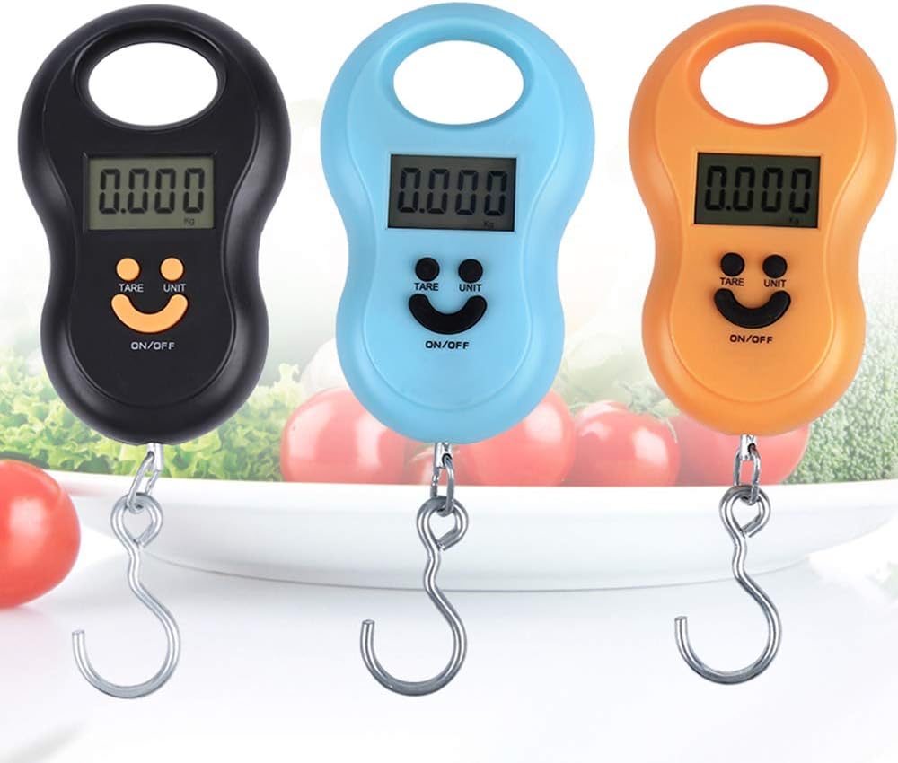 Mengshen Portable Luggage Scale/Hanging Suitcase Scale Steelyard 110lb /50kg Luggage Weighing Scale Backlit LCD Display with Fishing Hanging Hook for Home Travel Outdoor Black - Image 4
