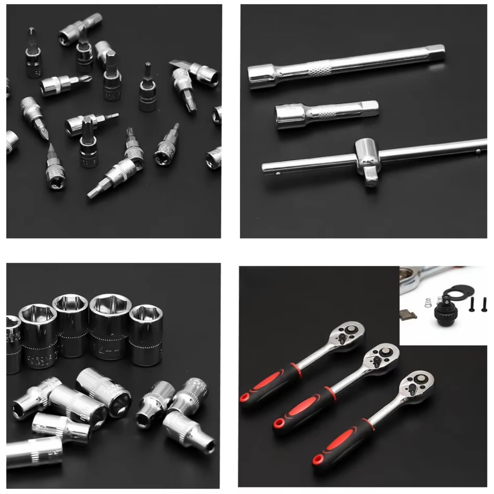 Set attrezzi da meccanico 46 Pz/set Set Combinato 1/4 "Chiave A Tubo Chiave Cacciavite Strumento Di Riparazione Auto Moto Domestica