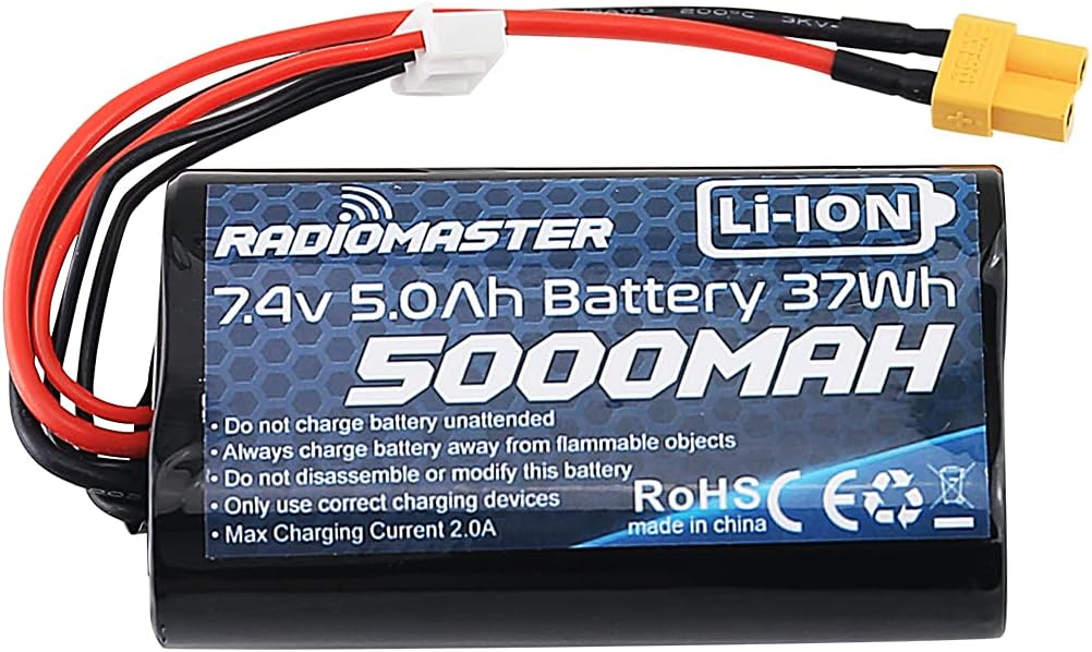TX16S Battey 5000mAh 2S 7.4V XT30 JST-XH Plug TX16s Transmitter 1Pack