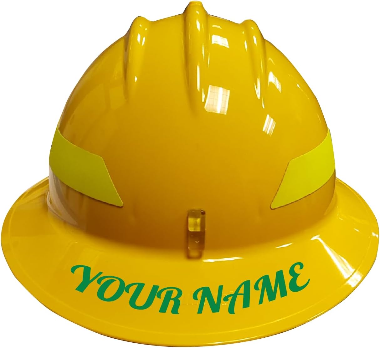 .75" Curved - One Color Firefighter Wildland Helmet Name Lettering Sticker, Reflective Safety Identification Decal (1pc)