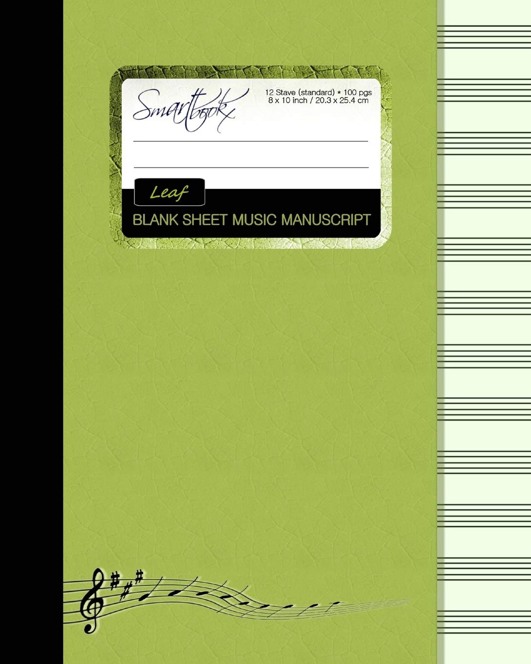 Blank Sheet Music: Music Manuscript Paper / Staff Paper / Musicians Notebook [ Book Bound (Perfect Binding) * 12 Stave * 100 pages * Large * Leaf ] (Composition Books - Music Manuscript Paper)
