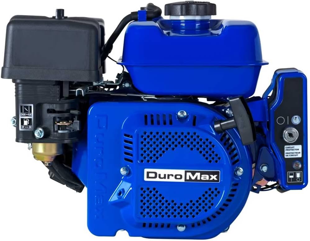 DuroMax XP7HPE 208cc Electric Start Gas Engine, side view showing recoil starter