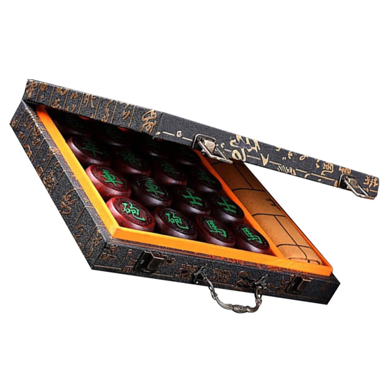 Alasum 1set Scacchi Cinesi Legno Per Adulti Include Tavola Legno Design Tradizionale Accessorio Per Gioco Casa e All Aperto Alta Stabilità e Resistenza