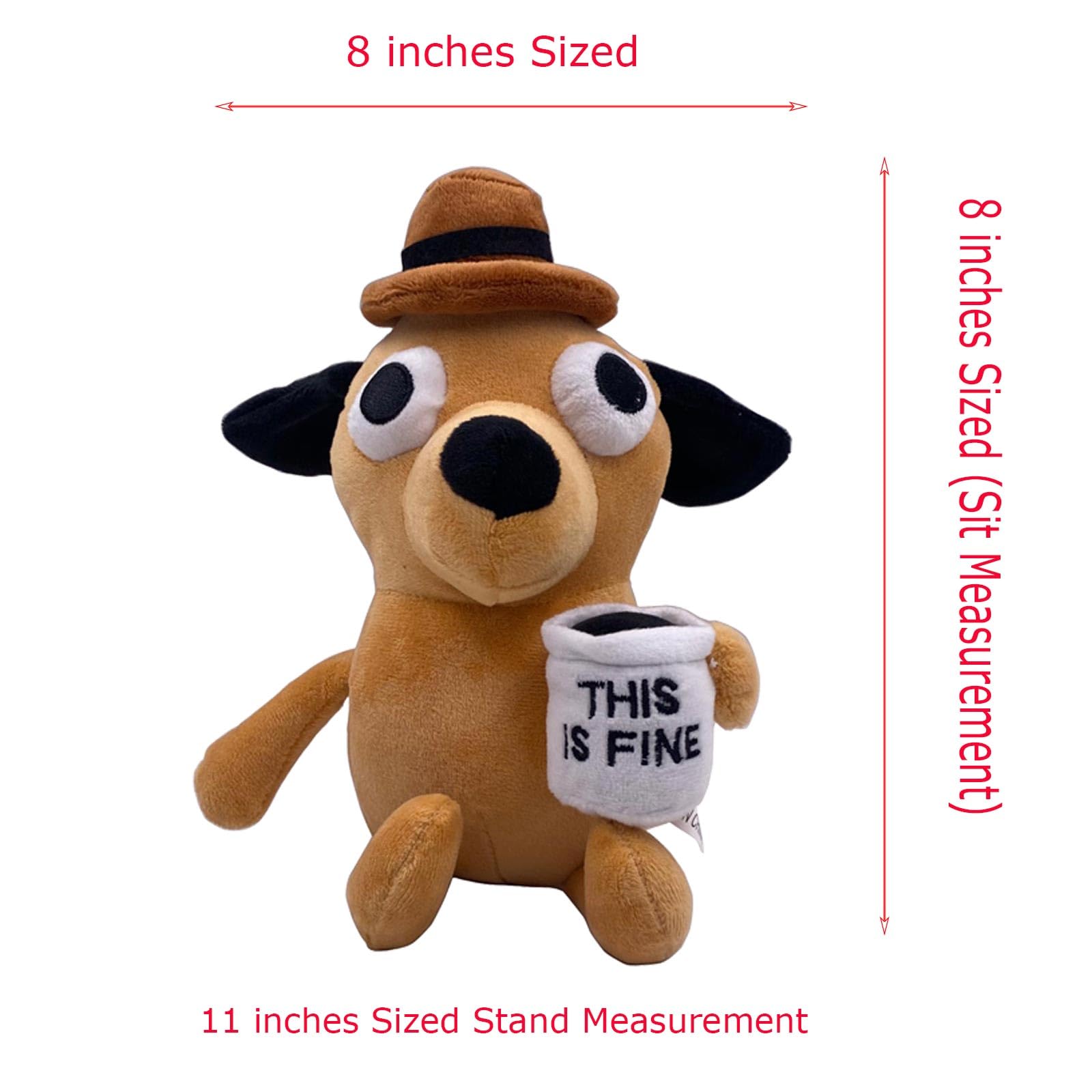 Amazon.co.jp: Tavashome This is fine Plush Dog Funny Humor Coffee