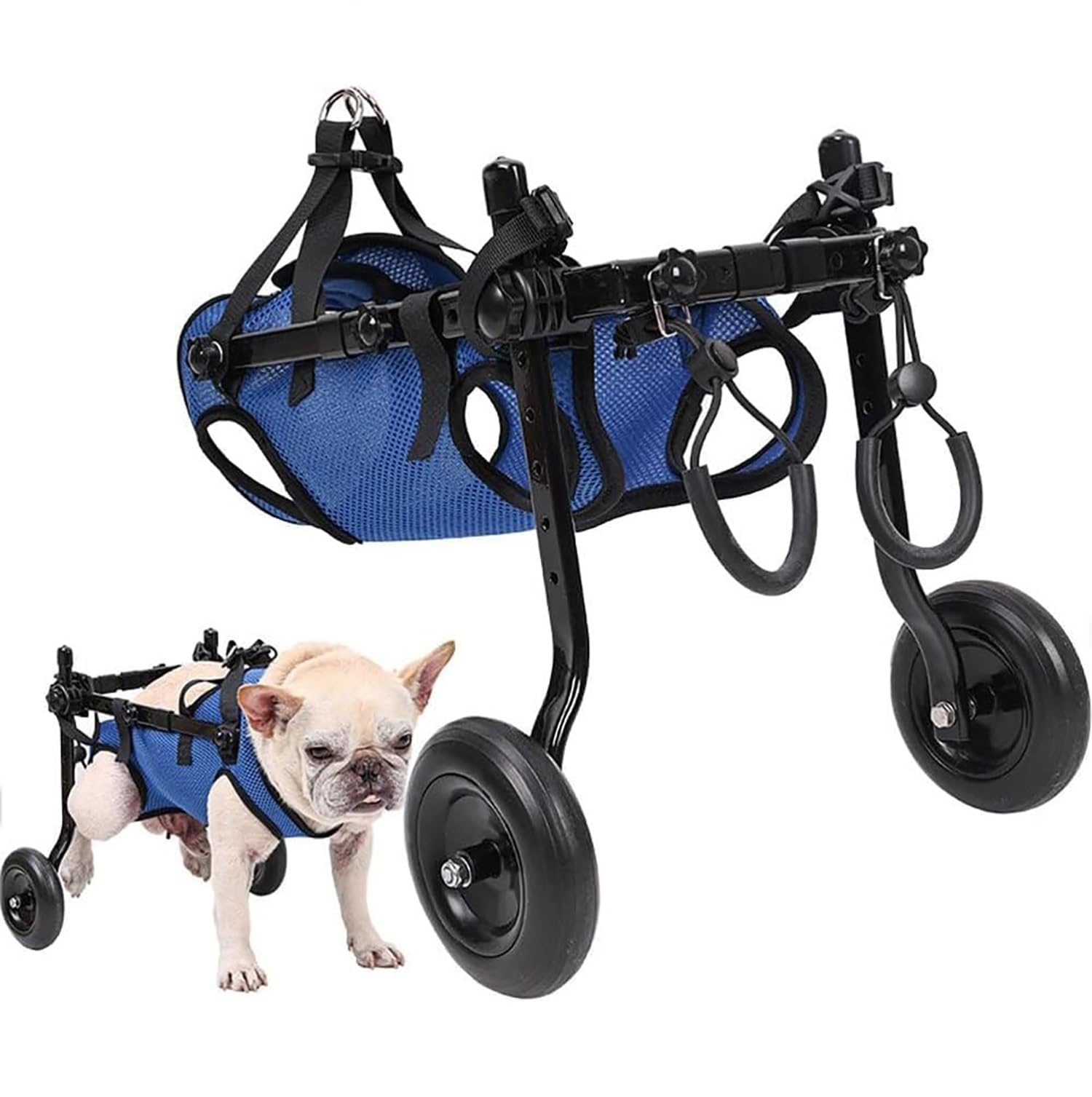 Silla de Ruedas for Perros, Silla de Ruedas for Perros con Patas traseras discapacitadas, Ayuda de Movilidad for Mascotas discapacitadas, Soporte for Patas de Perro y Soporte for Cadera(S)