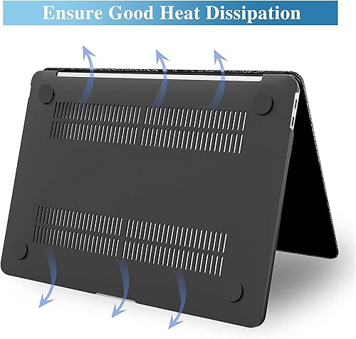 Miniatura 4 de KEROM Compatible con Funda para MacBook Air de 13 Pulgadas con Diseño de Cocodrilo 2021 2020 2019 2018 M1 A2337 A2179 A1932, Texturizada Elegante