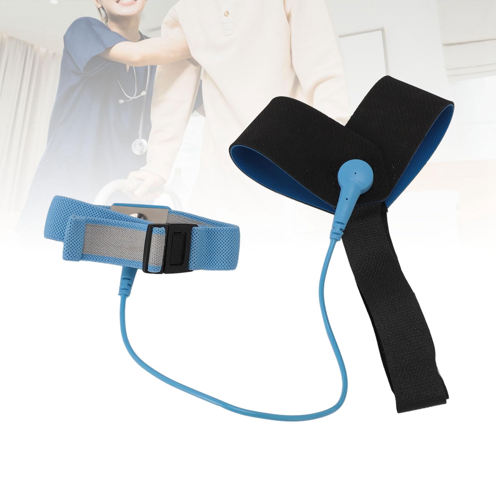 2 Pcs Anti Static Heel Grounder Straps, Adjustable ESD Elastic Sole Grounder Bands with Buckle, Anti Static Foot Heel Strap for Labs and Manufacturing