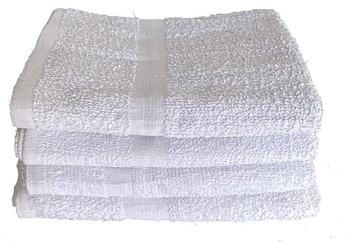 Miniatura 5 de Towel Supercenter Toallas de baño blancas 100% algodón Basic Economy 20 x 40, 22 x 44, 24 x 48, 24 x 50 (24 unidades, 36 unidades, 60 unidades, 120