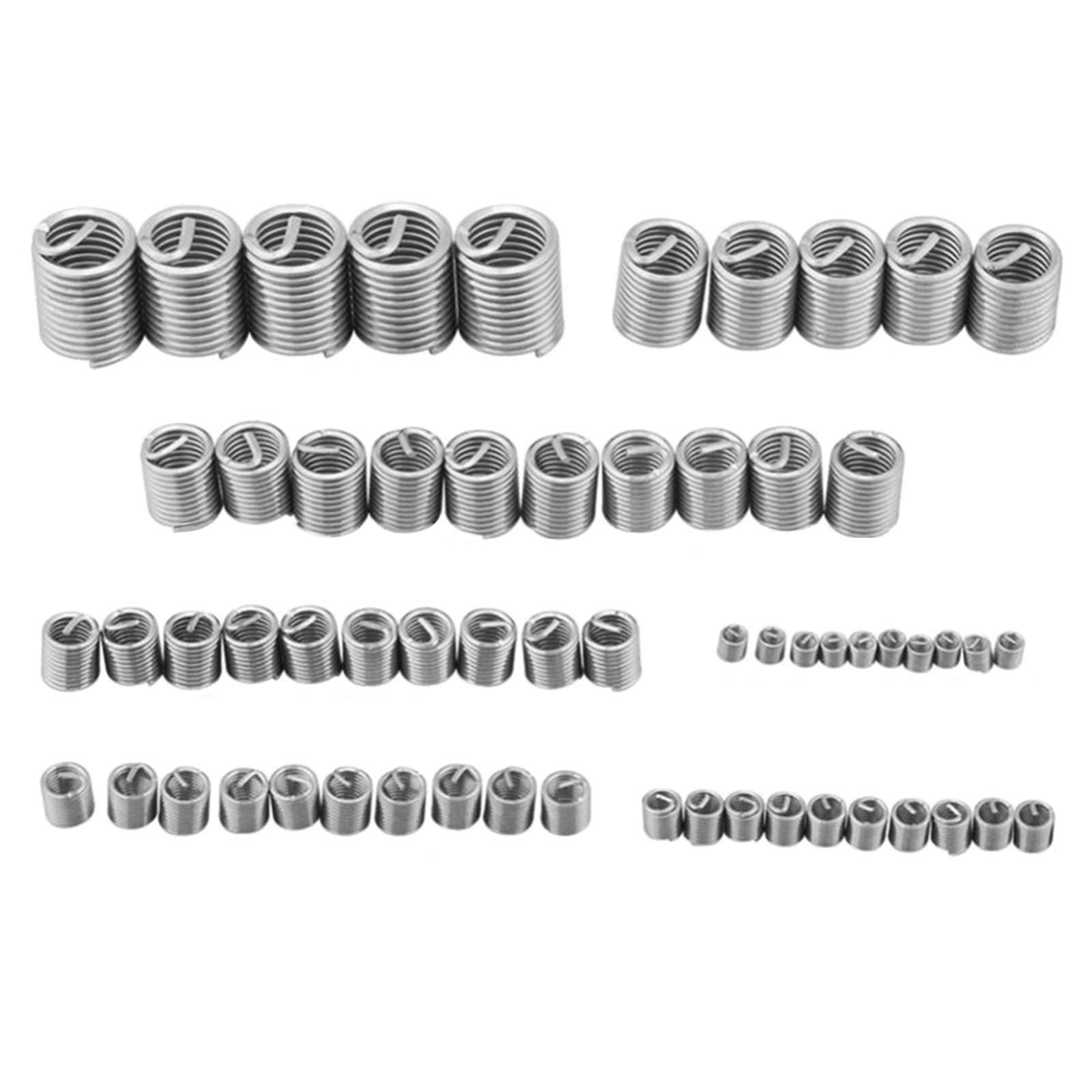 Buxuaaaa 60Pcs Steel Wire Thread Inserts Mechanical Engineering Thread Solution For Enhances Strength & Easy Installation Metric Inserts