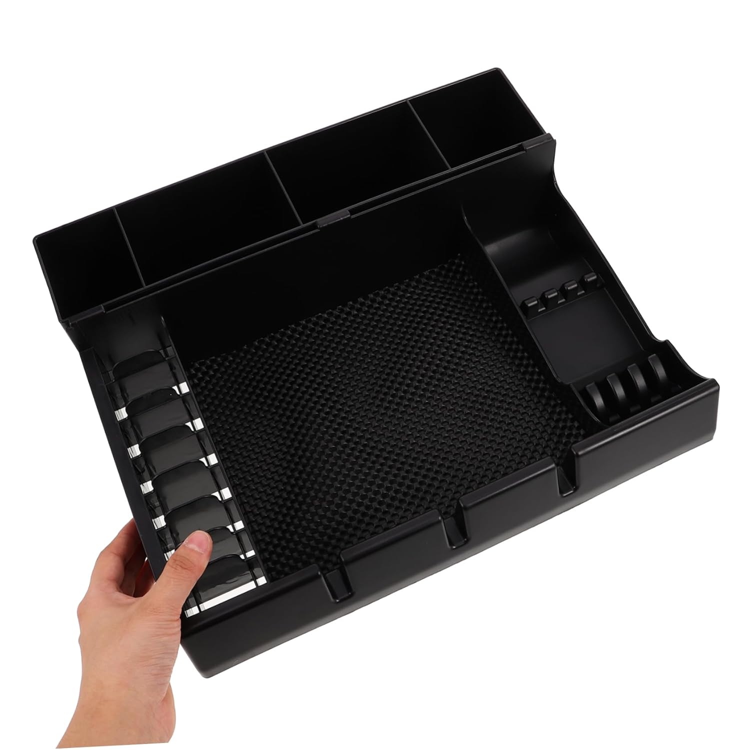PartyKindom Barber Clippers Tray Salon Organizer Hair Tool Holder Push-cut Storage Box Clipper Guard Holder
