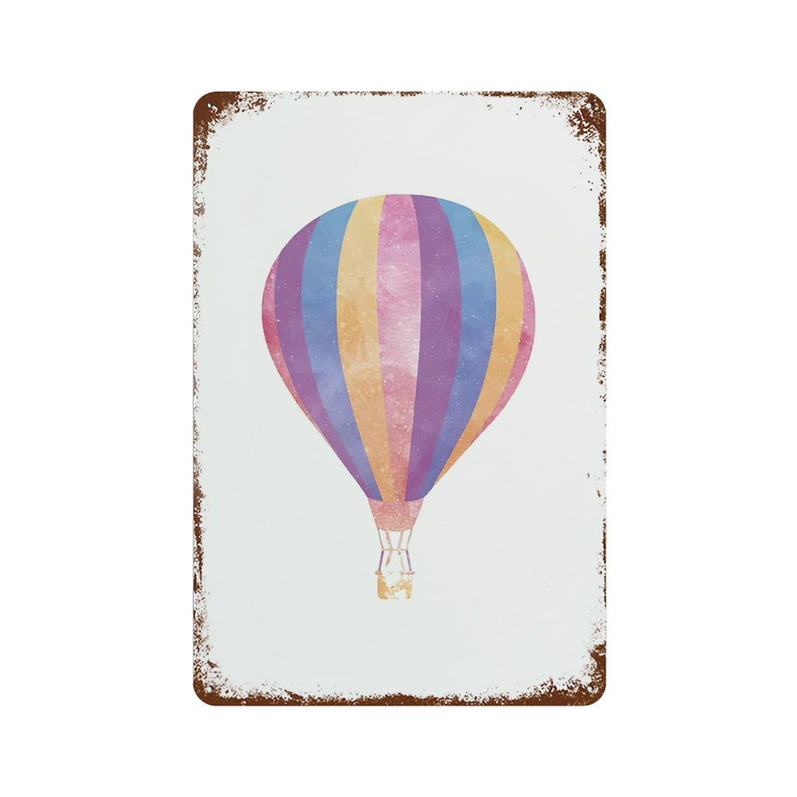 xiaoxiaoshen Hot Air Balloon Wall Decor Art Metal Tin Poster Modern Home Decor Art Home Bar Shop Decorations Vintage Sign 30x20cm