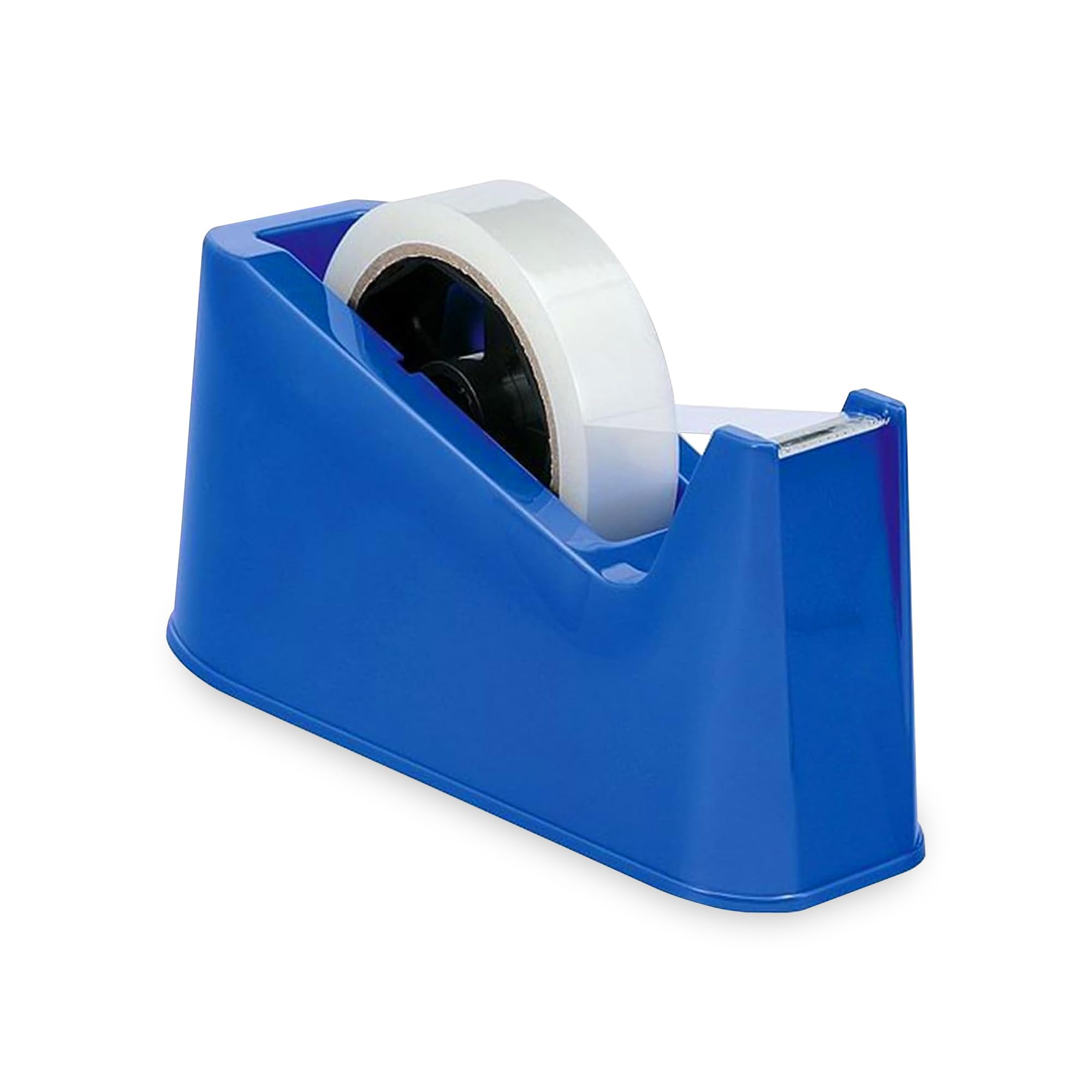 G4GADGET Heavy Duty, Tape Dispenser - Weighted, Non-Skid Rubber Base , Sharp Cutting Blade, Desktop Adhesive Distributor - Uniform Cutting - One Hand Dispensing (Blue)