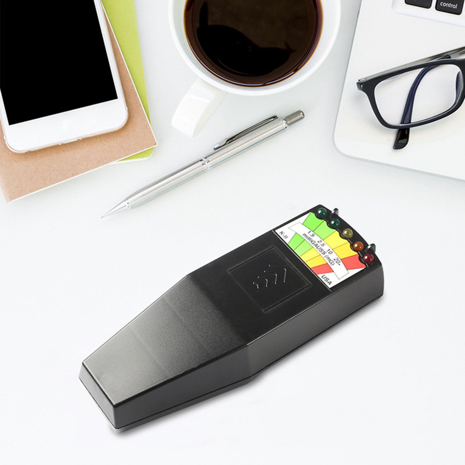 color tree Handmatige LED EMV Magnetische Veld Spookdetector Elektromagnetische Paranormale Apparatuur Tester 50Hz-20.000Hz Zwart