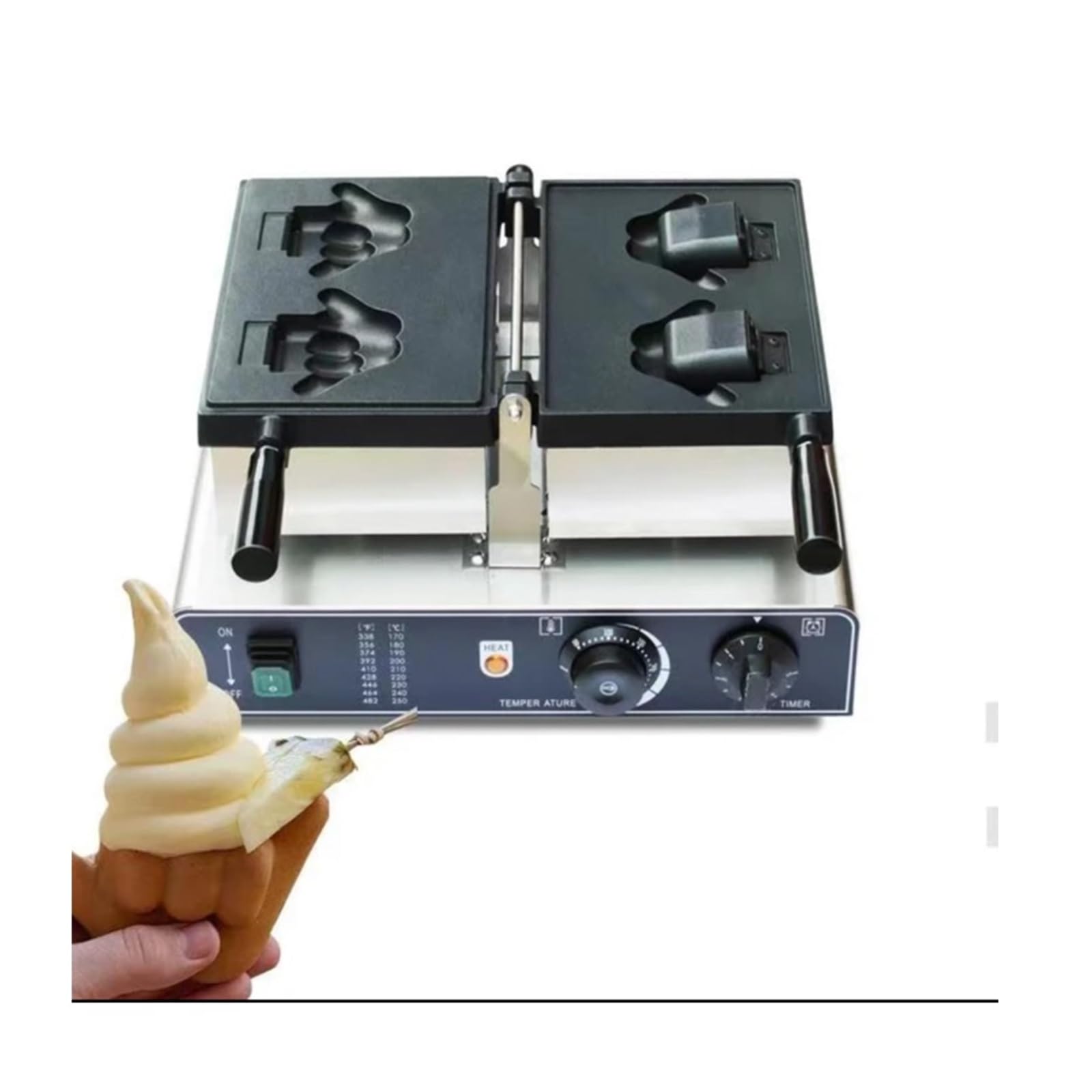Machine À Gaufres For Cafés Et Boutiques, Fabrication De Whip, Gaufrier Taiyaki, Équipement Cuisine For Snacks Hawaïens Chauffage Uniforme Et Rapide