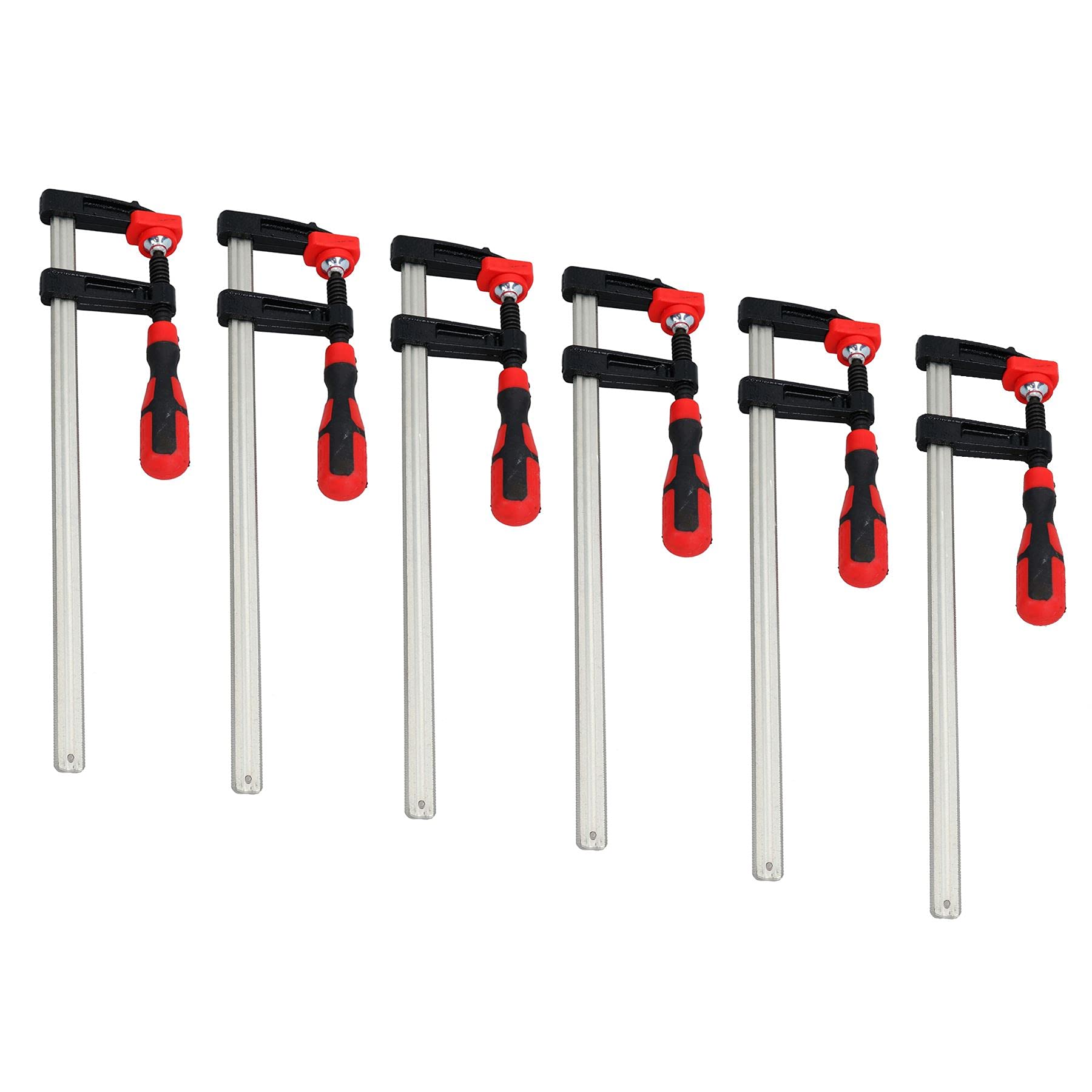 Ab Tools 300Mm X 50Mm Sliding F Clamp Bar Profile Holder Fastener Fastening Fast Grip 6Pk